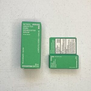 Innisfree Skincare Combo - Retinol SkinBooster Serum, Daily UV Defense Sunscreen